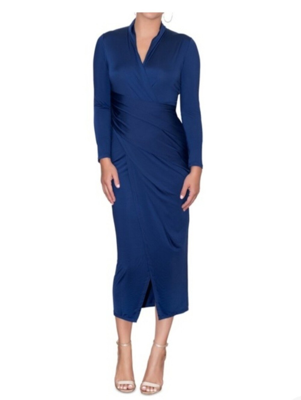 Rachel Roy Faux wrap dress In Cobalt Blue Size XL